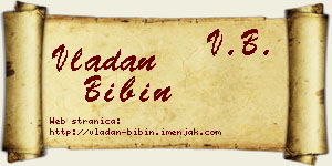 Vladan Bibin vizit kartica